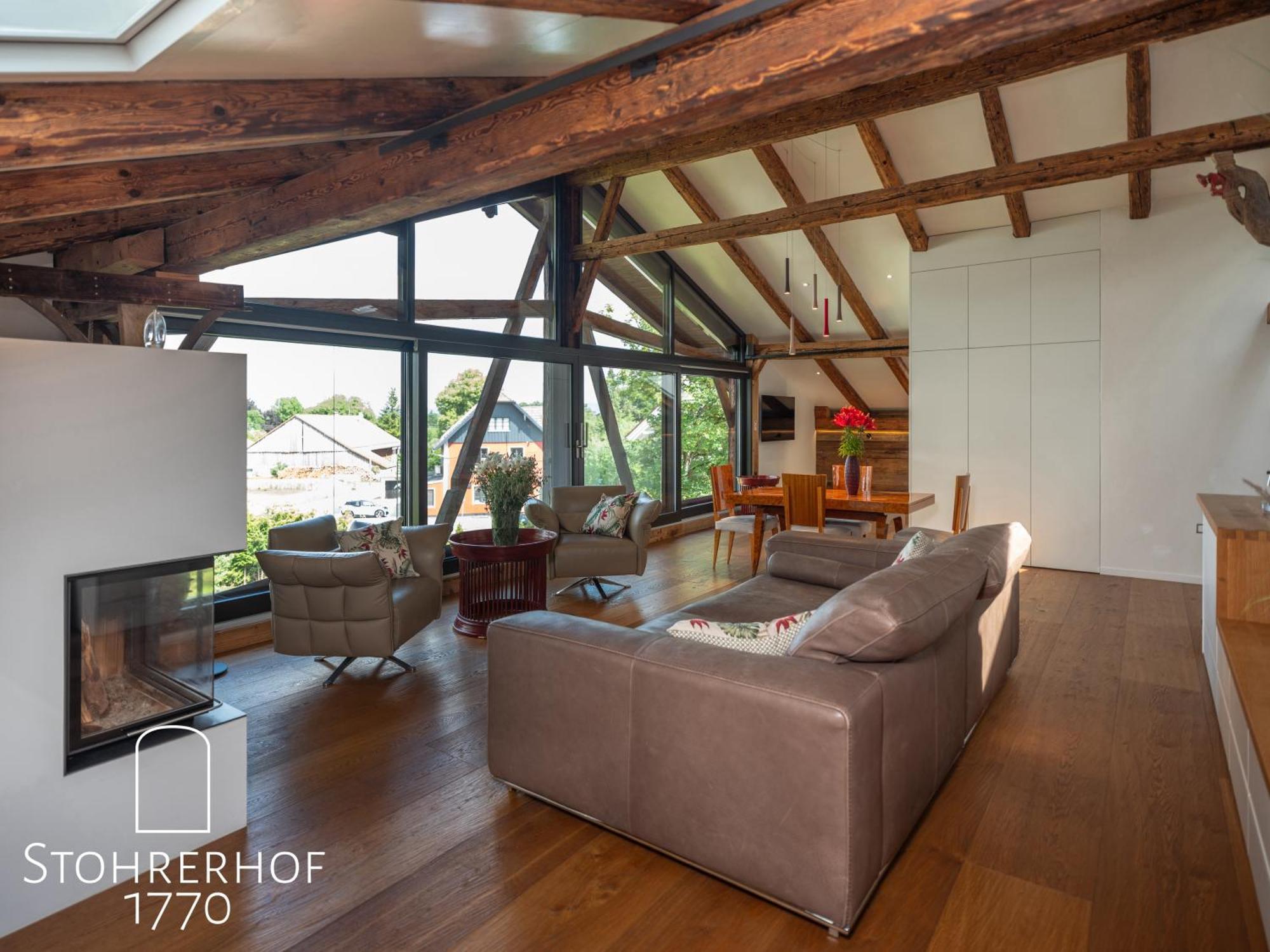 5 Sterne Penthouse-Loft Gut Stohrerhof Bis 4 Personen Daire Dießen am Ammersee Dış mekan fotoğraf